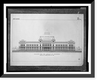 Historic Framed Print, [Library of Congress, Washington, D.C. Exterior elevation, D series],  17-7/8" x 21-7/8"