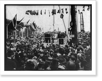 The laying of the corner stone, Pan American Union crowd around people on platform, Washington, D.C, Vintage Wall Art