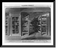 Historic Framed Print, Sleeping bunks of the First Rhode Island Regiment, at the Patent Office, Washington,  17-7/8" x 21-7/8"