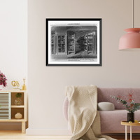 Historic Framed Print, Sleeping bunks of the First Rhode Island Regiment, at the Patent Office, Washington,  17-7/8" x 21-7/8"