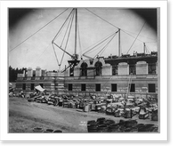 Historic Framed Print, Library of Congress - view of construction of basement and first floor: June 16, 1891,  17-7/8" x 21-7/8"