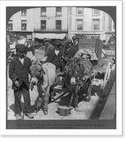 Historic Framed Print, Market day in Kanturk, country-men of County Cork, Ireland,  17-7/8" x 21-7/8"