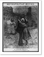 4 newspaper cartoons relating to the fuel shortage in the U.S. in Jan. 1918: On lightless Broadway - we should worry over the shortage of coal". Sailor and girl necking in darkened Times Square"