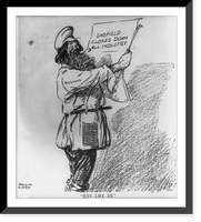 Historic Framed Print, [4 newspaper cartoons relating to the fuel shortage in the U.S. in Jan. 1918: Just like us". "Bolshevik" holding up news headline "Garfield closes down all industry (U.S. Fuel Commr. H.A. Garfield)]",  17-7/8" x 21-7/8"
