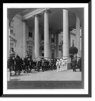 Historic Framed Print, President Harding's body leaving the White House,  17-7/8" x 21-7/8"
