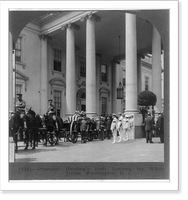 Historic Framed Print, President Harding's body leaving the White House,  17-7/8" x 21-7/8"