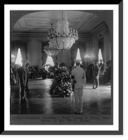 President Harding's body lying in state, East Room of the White House, Historic Reproduction