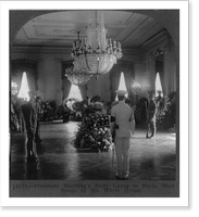President Harding's body lying in state, East Room of the White House, Historic Reproduction