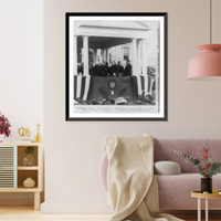 Historic Framed Print, The supreme moment, Chief Justice Fuller administering the Oath of Office to Pres. William McKinley, March 4, 1901.,  17-7/8" x 21-7/8"