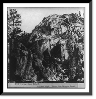 Historic Framed Print, Lakeview Bluff, 350 feet high, from the Wagon Road,  17-7/8" x 21-7/8"