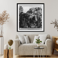 Historic Framed Print, Lakeview Bluff, 350 feet high, from the Wagon Road,  17-7/8" x 21-7/8"