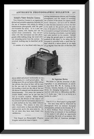 Historic Framed Print, Schmid's Patent Detective Camera, with description,  17-7/8" x 21-7/8"