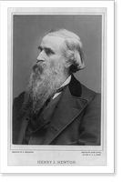 Henry J. Newton, head and shoulders, facing left, Historic Print