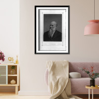 Historic Framed Print, [C.D. Fredricks, head and shoulders portrait, facing left],  17-7/8" x 21-7/8"