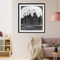 Historic Framed Print, The Corn Palace, built from 3500 bushels of ear corn, Mitchell, South Dakota,  17-7/8" x 21-7/8"