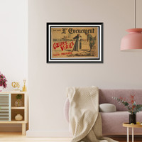 Historic Framed Print, Lire dans LEvenement. Coeurs virils. par Gabriel Maurieacutere,  17-7/8" x 21-7/8"