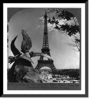 Historic Framed Print, Champ de Mars and the Eiffel Tower from the Trocadero Palace, Paris, France,  17-7/8" x 21-7/8"