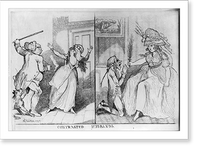 Historic Framed Print, Contrasted husbands.Rd. Newton 1795.,  17-7/8" x 21-7/8"