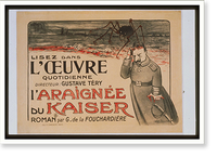 Lisez dans lOeuvre. LAraigneacutee du Kaiser roman par G. de la Fouchardieacutere, Antique Wall Art