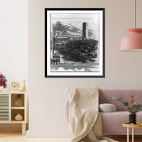 Historic Framed Print, Beef Depot Monument,  17-7/8" x 21-7/8"