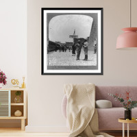 Historic Framed Print, The Chien Men Railway Station, Peking, China,  17-7/8" x 21-7/8"