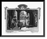 Old queen on throne offering crown and scepter to young woman, Vintage Poster