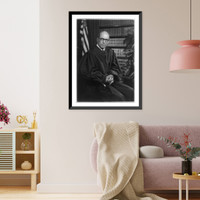 Historic Framed Print, [Official portraits of the 1976 U.S. Supreme Court: Justice Byron R. White],  17-7/8" x 21-7/8"