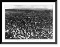 Aerial view of Los Angeles from east of Los Angeles St., between 4th St. & 10th St, Antique Wall Art