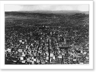 Aerial view of Los Angeles from east of Los Angeles St., between 4th St. & 10th St, Antique Wall Art