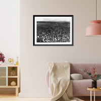 Aerial view of Los Angeles from east of Los Angeles St., between 4th St. & 10th St, Antique Wall Art