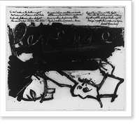 Abstract illustration of Revenge, a poem by Harold Rosenberg, Historic Print