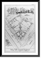 Repro. of 9 architectural drawings of Octagon house and outbuildings, Wash. D.C.: Plan of the Octagon Property"; Pl. 3", Historic Reproduction