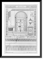 Repro. of 9 architectural drawings of Octagon House and outbuildings, Wash. D.C.: Details of entrance hall - pl. 20, Historic Print