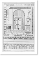 Repro. of 9 architectural drawings of Octagon House and outbuildings, Wash. D.C.: Details of entrance hall - pl. 20, Historic Print