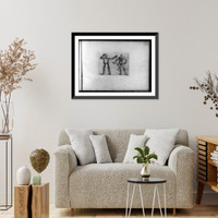 Composite figures in cubist and surrealistic style composed of materials such as chain links, tubes, sieves and tennis racquets - 35, Antique Poster