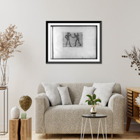 Composite figures in cubist and surrealistic style composed of materials such as chain links, tubes, sieves and tennis racquets - 44, Antique Print