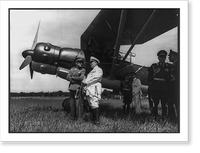 Historic Framed Print, [Visit of Yugoslavia's prince Paul to the fighter wing Richthofen" in D&ouml;beritz,  Germany ]",  17-7/8" x 21-7/8"