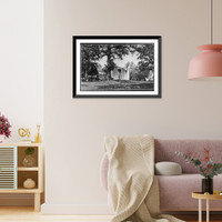 Fort Hill, residence of John C. Calhoun, Oconee County, South Carolina: man seated under tree, Vintage Wall Art