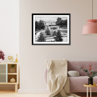White House from State, War & Navy bldg., showing West wing, gardens, and fountain Classic, Antique Wall Art