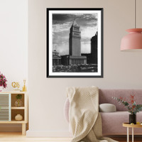 U.S. Federal Courts Bldg., Foley Square, New York City Classic, Antique Poster