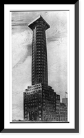 Historic Framed Print, Competition drawing by Adolf Loos for the Chicago Tribune Tower,  17-7/8" x 21-7/8"