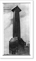 Historic Framed Print, Competition drawing by Adolf Loos for the Chicago Tribune Tower,  17-7/8" x 21-7/8"