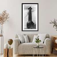 Historic Framed Print, Competition drawing by Adolf Loos for the Chicago Tribune Tower,  17-7/8" x 21-7/8"