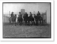 Historic Framed Print, Custer monument and group,  17-7/8" x 21-7/8"