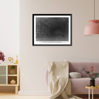 Historic Framed Print, [Union Station]: Architect's drawing, interior view of the proposed station,  17-7/8" x 21-7/8"