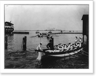 U.S. Naval Academy, Annapolis: cutter drill, under oars, Vintage Poster