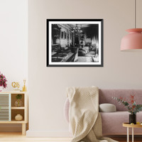Historic Framed Print, D.C. Washington. State Department Building. ca. 1890. Interior. Reception Room,  17-7/8" x 21-7/8"
