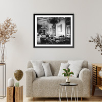 Historic Framed Print, D.C. Washington. State Department Building. ca. 1890. Interior. Reception Room - 2,  17-7/8" x 21-7/8"