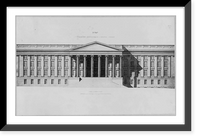 Historic Framed Print, D.C. Washington. Treasury Building. Plans. Extension, South Front,  17-7/8" x 21-7/8"