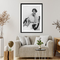 Clara Clemens, 1874-1962, three-quarter length portrait, seated,facing left, Vintage Poster